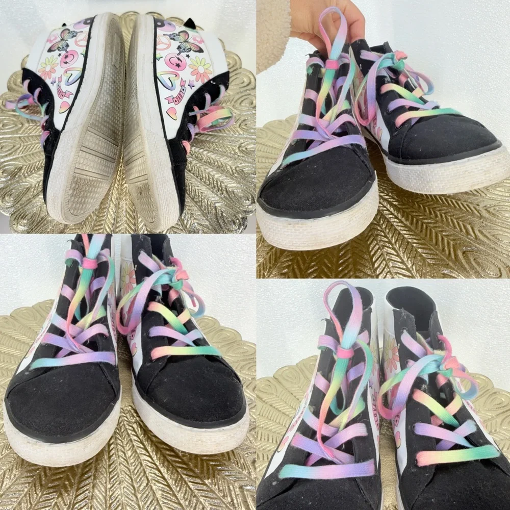 The Children’s Place‎ Girls High Top Sneakers Hearts Size 4